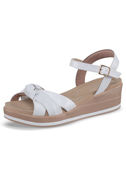 Sandalias Casuales Zenday Blanco Croydon Para Mujer