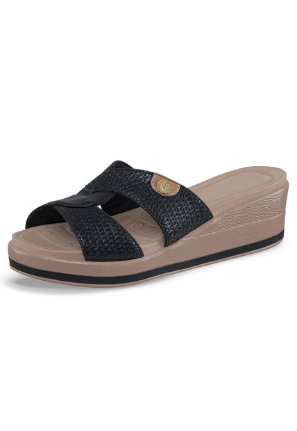 Sandalias Casuales Anabela Negro Croydon Para Mujer