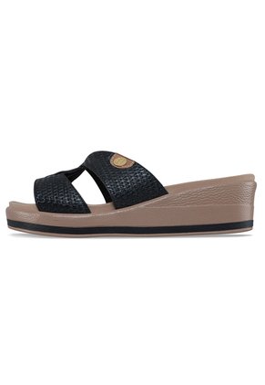 Sandalias Casuales Anabela Negro Croydon Para Mujer