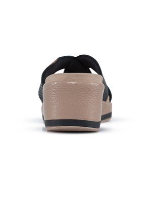 Sandalias Casuales Anabela Negro Croydon Para Mujer