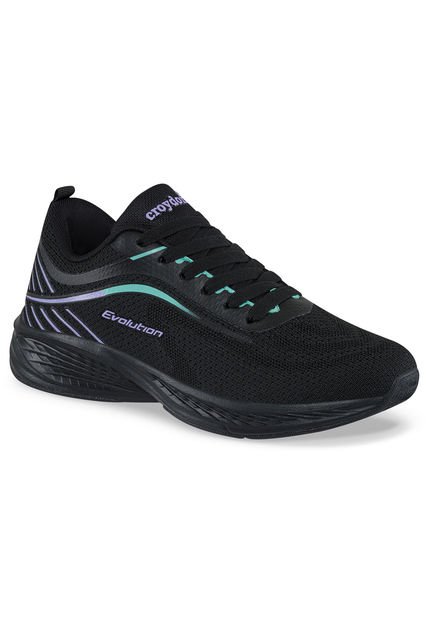 Tenis Running Kino Negro-Negro Para Mujer Croydon