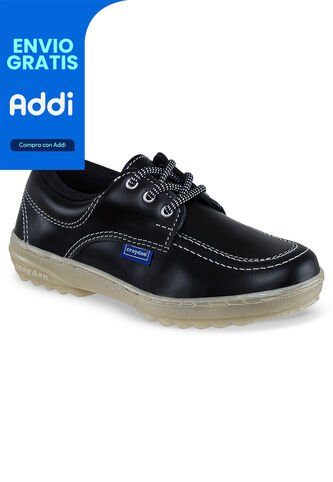 Zapatos Escolares Leader Negro Para Niña Y Niño Croydon Croydon