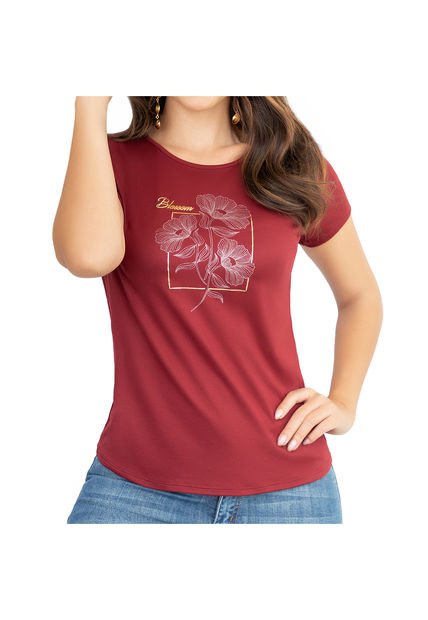 Camiseta Irina Vino Para Mujer Croydon