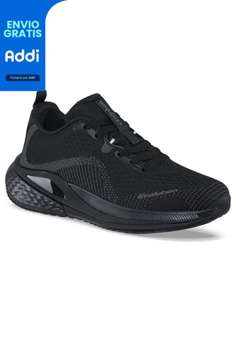 Tenis Running Neldra Negro-Negro Croydon Para Hombre Croydon