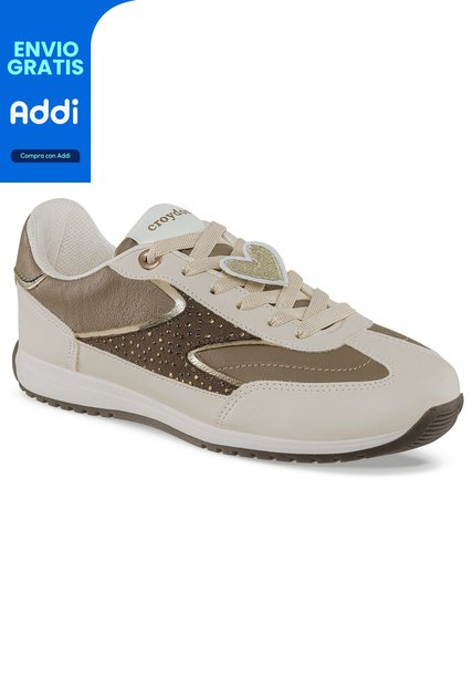 Tenis Urbanos Zuleika Beige-Café Croydon Para Mujer