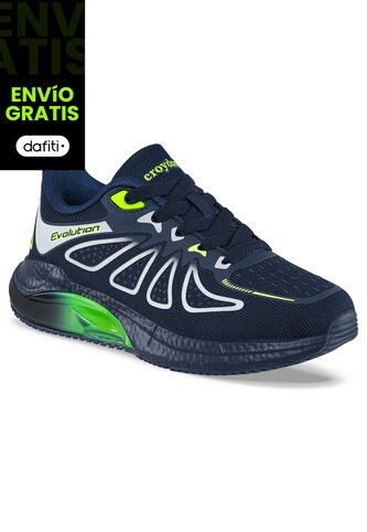 Tenis Running Lurven Azul Osc Para Niño Croydon Croydon