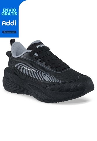 Tenis Running Syha Negro-Gris Croydon Para Niño Croydon
