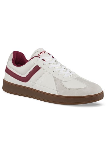 Tenis Pinal Blanco-Vino Para Hombre Croydon