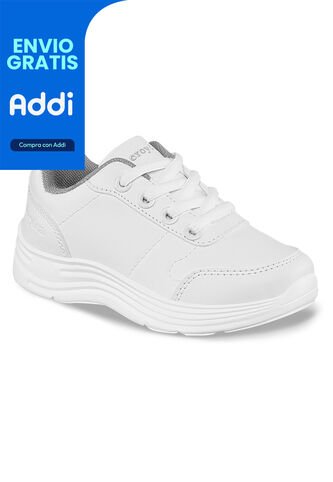 Tenis Escolares Schoology C Blanco Para Niña Y Niño Croydon Croydon