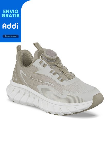 Tenis Running Pufit Beige Croydon Para Niña