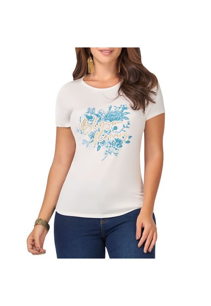 Camiseta Julia Blanco Para Mujer Croydon