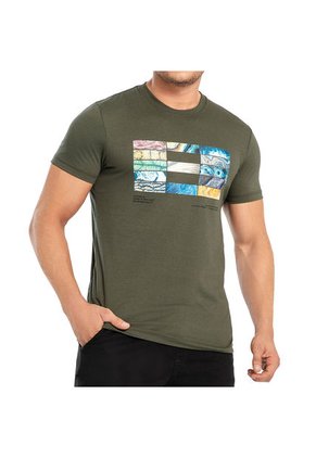 Camiseta Gerrard Verde Militar Para Hombre Croydon