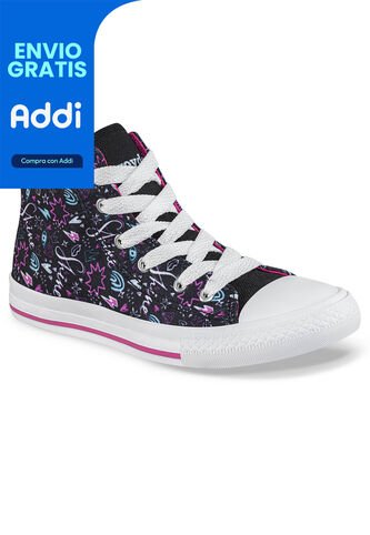 Botines Portia Alto Negro Croydon Para Niña Croydon