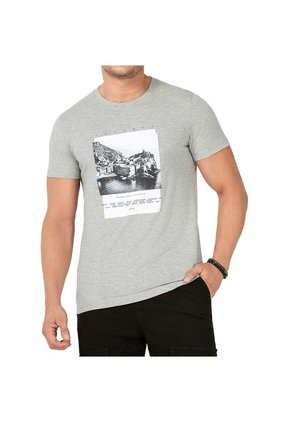 Camiseta Gustav Gris Para Hombre Croydon