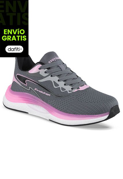Tenis Running Broxu Gris Osc Para Mujer Croydon