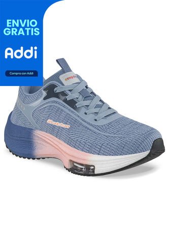 Tenis Running Empol Azul-Rosa Croydon Para Mujer Croydon
