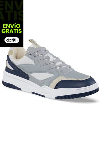 Tenis Urbanos Lynco Gris-Azul Para Hombre Croydon Croydon