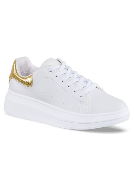 Tenis Siena Blanco-Oro Para Mujer Croydon