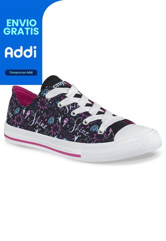 Tenis Casuales Portia Bajo Negro Croydon Para Niña Croydon