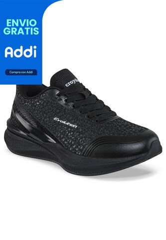 Tenis Running Jorica Negro-Negro Croydon Para Mujer Croydon