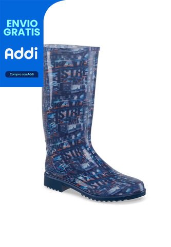 Botas Lluvia Marjan Azul Croydon Para Mujer Croydon