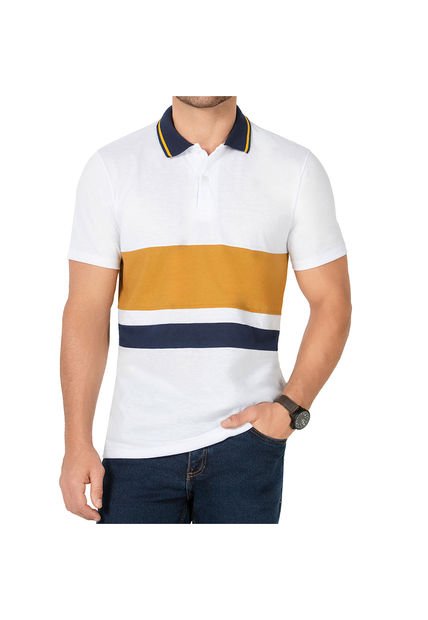 Camiseta Polo Alfredo Blanco Para Hombre Croydon