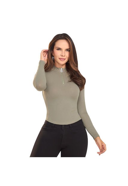 Buzo Erika Verde Militar Para Mujer Croydon