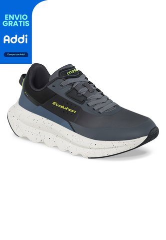 Tenis Running Shey Gris Osc-Negro Croydon Para Hombre Croydon