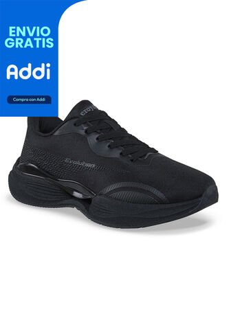Tenis Running Zacol Negro-Negro Croydon Para Hombre Croydon