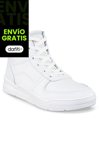 Tenis Colegio Roblo Bota Jr-2 Blanco Croydon Para Niño Y Niña Croydon