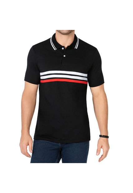 Camiseta Polo Federico Ne T.Ll Negro Para Hombre Croydon