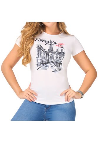 Camiseta Siena Blanco Para Mujer Croydon Croydon