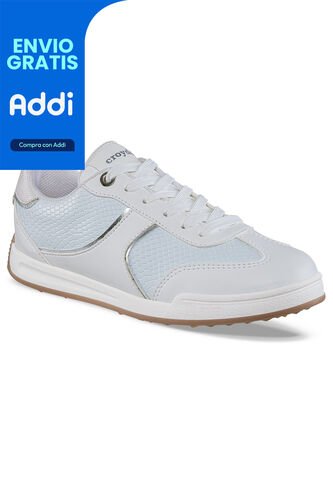 Tenis Urbanos Eglet Blanco-Plata Croydon Para Mujer Croydon