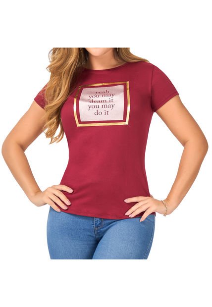 Camiseta Pamela Vino Para Mujer Croydon