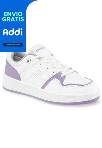 Tenis Urbanos Dagin Blanco-Lila Croydon Para Mujer Croydon