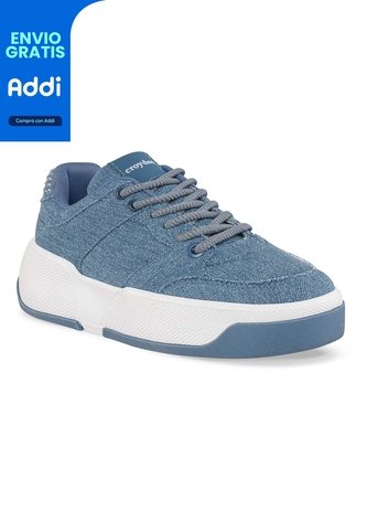 Tenis Casuales Laspo Azul Croydon Para Mujer Croydon