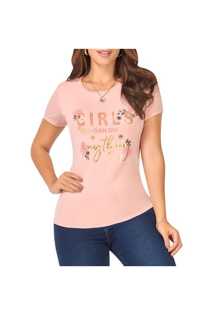 Camiseta Tamara Rosa Para Mujer Croydon
