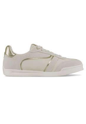 Tenis Urbanos Alegra Beige-Oro Croydon Para Mujer