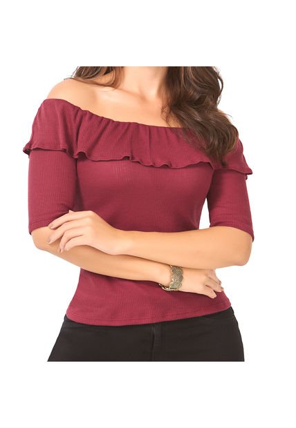 Blusa Adara Vino Para Mujer Croydon