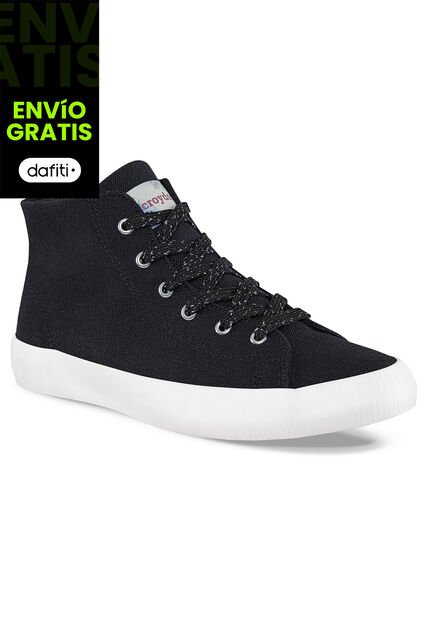 Botines Raw Alto Negro Para Mujer Croydon