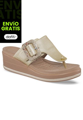 Sandalias Tacón Ivonne Oro Para Mujer Croydon Croydon