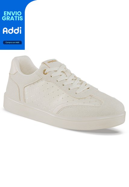 Tenis Urbanos Aurel Beige Croydon Para Mujer