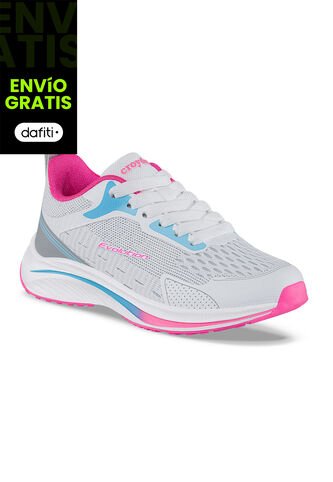 Tenis Running Tixmar Blanco-Fucsia Para Niña Croydon Croydon