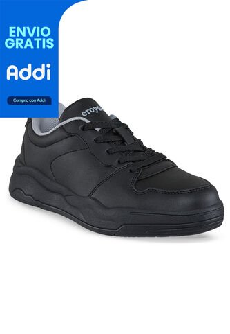 Tenis Colegio Equik C Negro Croydon Para Niño Y Niña Croydon