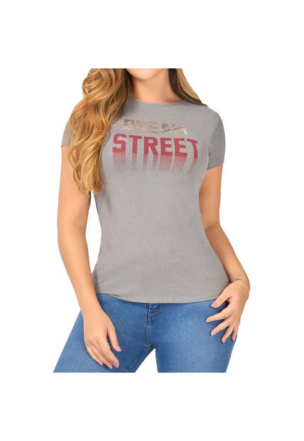 Camiseta Emilia Gris Para Mujer Croydon