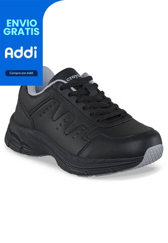 Tenis Colegio Rezol C Negro Croydon Para Niño Y Niña Croydon
