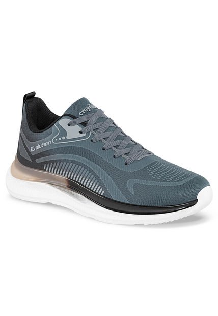 Tenis Running Lazo Gris Para Hombre Croydon