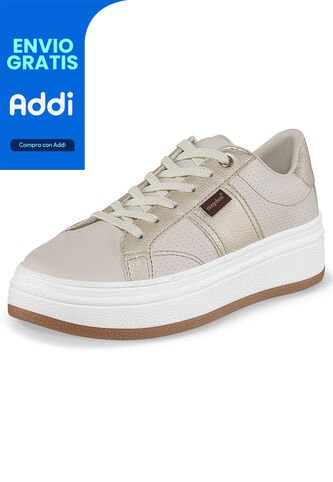 Tenis Ghada 3 Beige Croydon Para Mujer Croydon