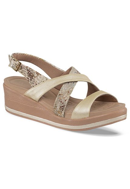 Sandalias Tacón Elda Oro Para Mujer Croydon