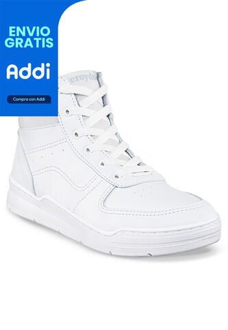 Tenis Colegio Roblo Bota Jr-2 Blanco Croydon Para Niño Y Niña Croydon